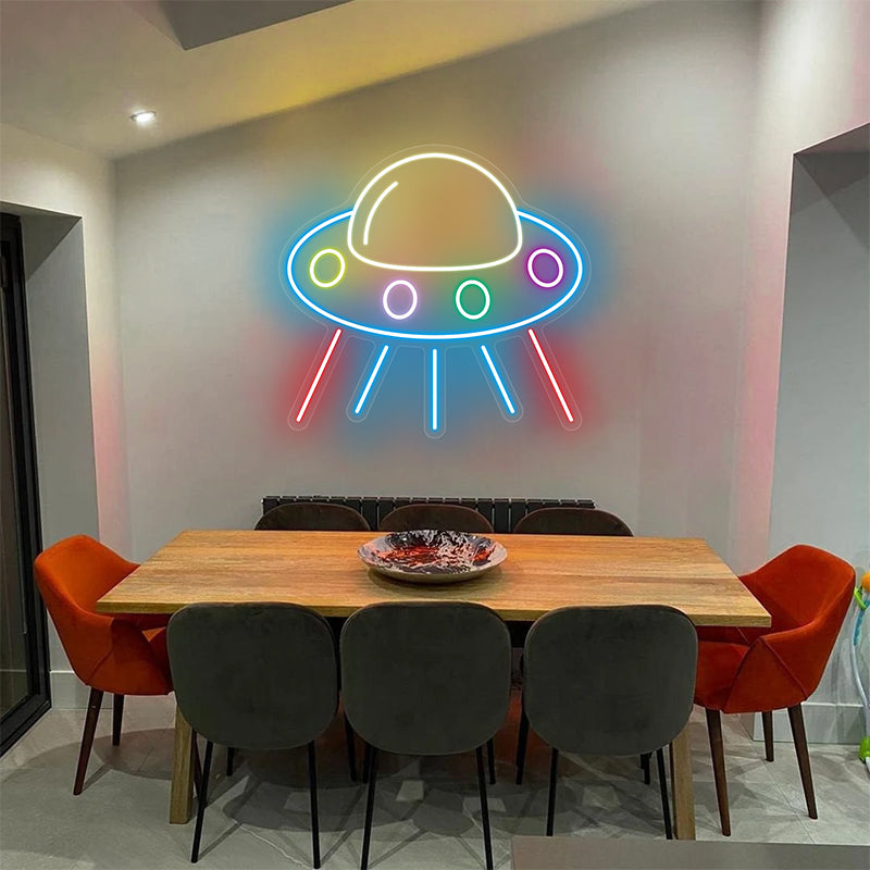 Spaceship Neon Sign For Bedroom