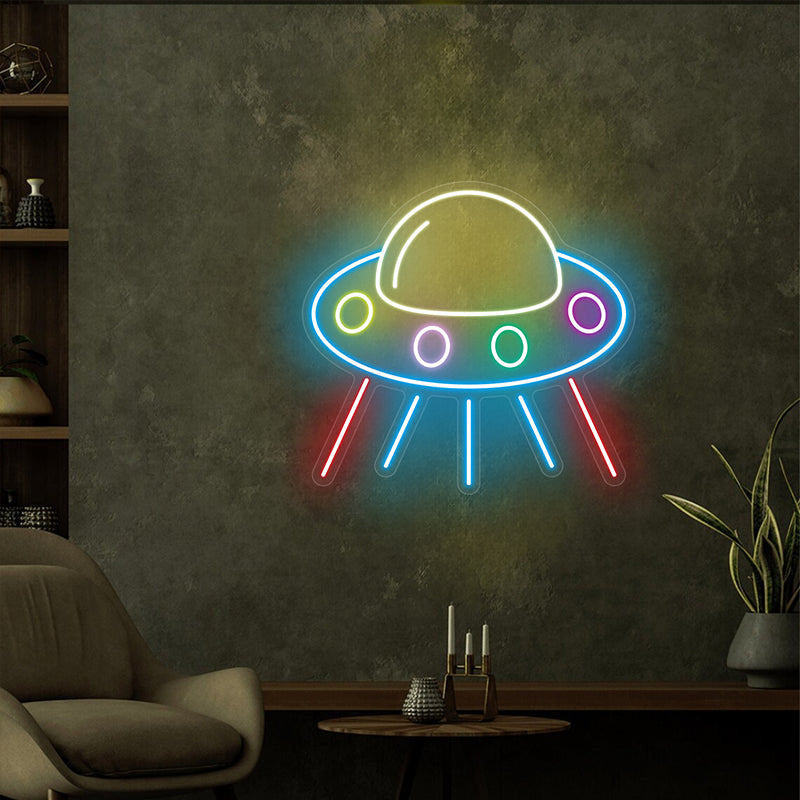 Spaceship Neon Sign For Bedroom