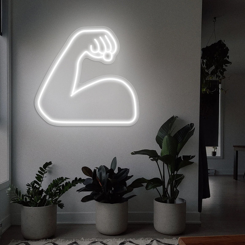 Strong Emoji Neon Sign For Room