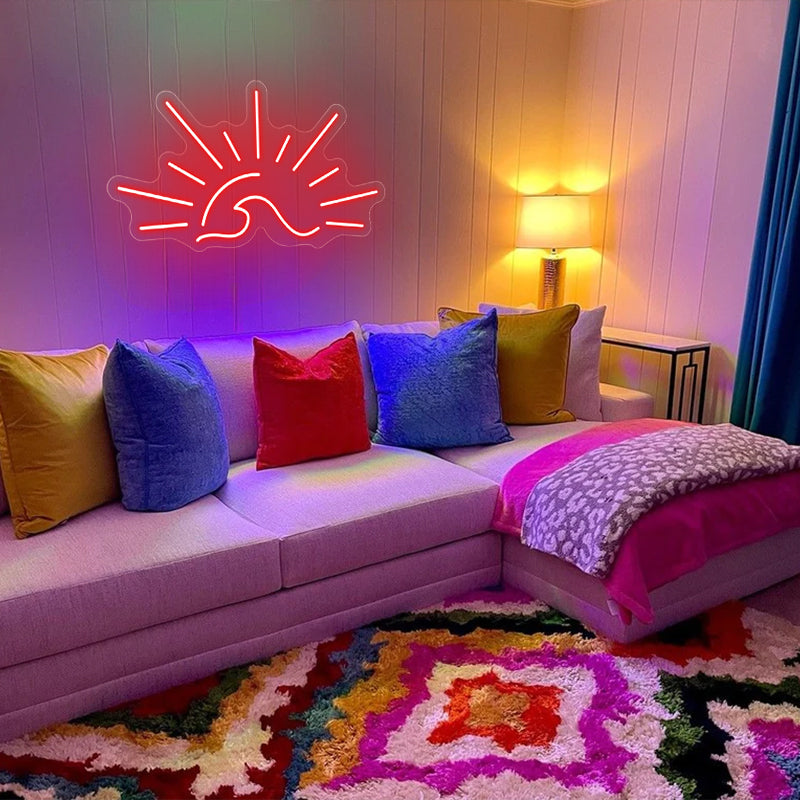 Sunset Wave Neon Sign For Living Room