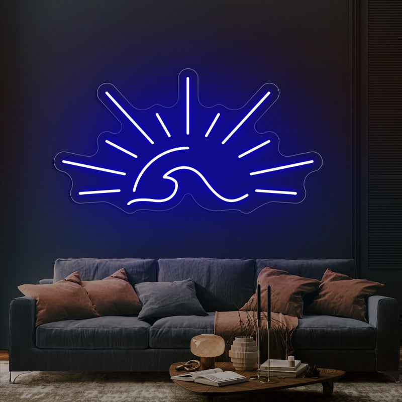 Sunset Wave Neon Sign For Living Room