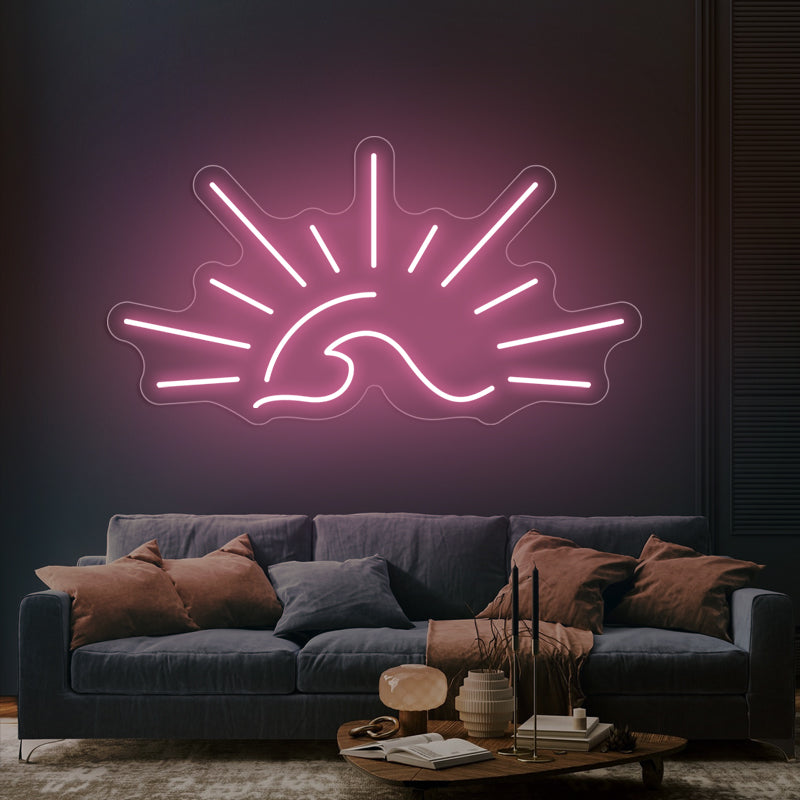 Sunset Wave Neon Sign For Living Room