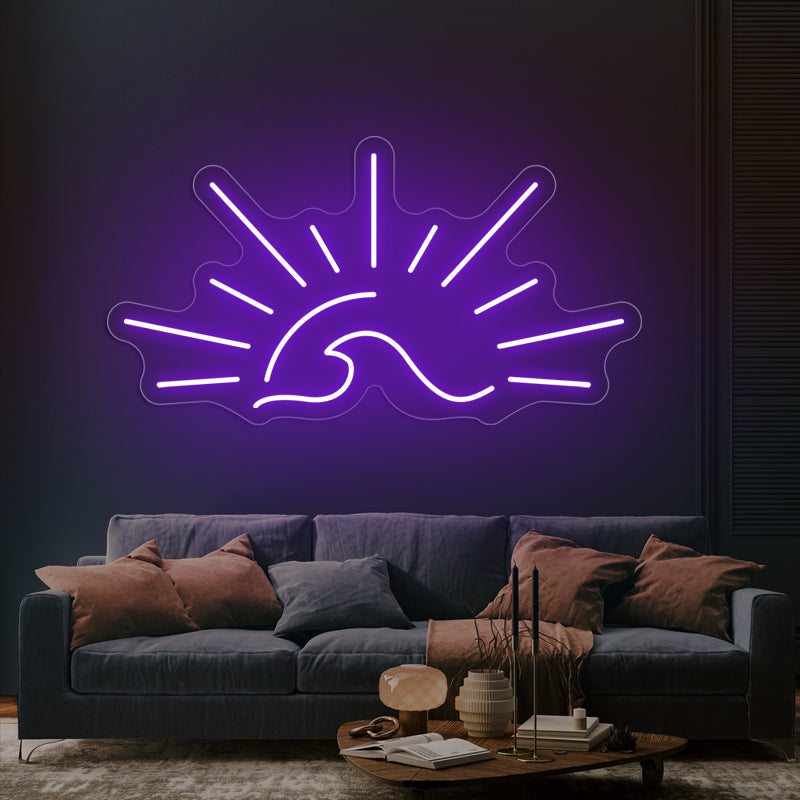 Sunset Wave Neon Sign For Living Room