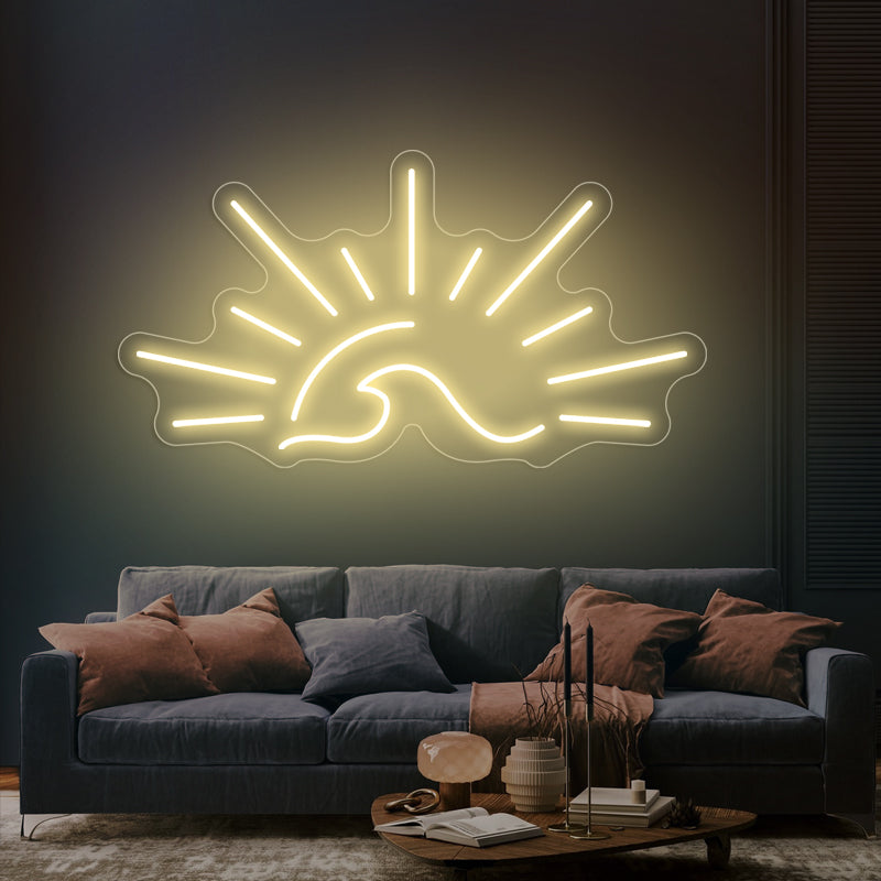 Sunset Wave Neon Sign For Living Room