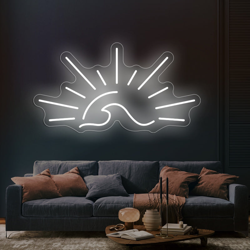 Sunset Wave Neon Sign For Living Room