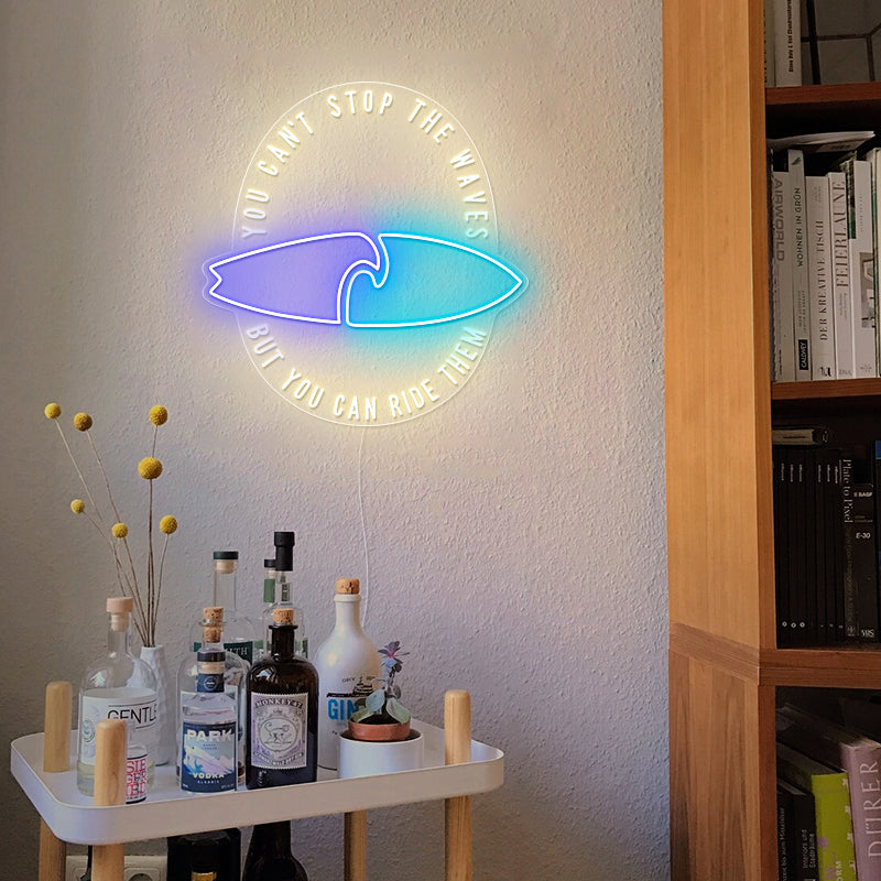 Surfboard Inspirational Quotes Neon Light For Home