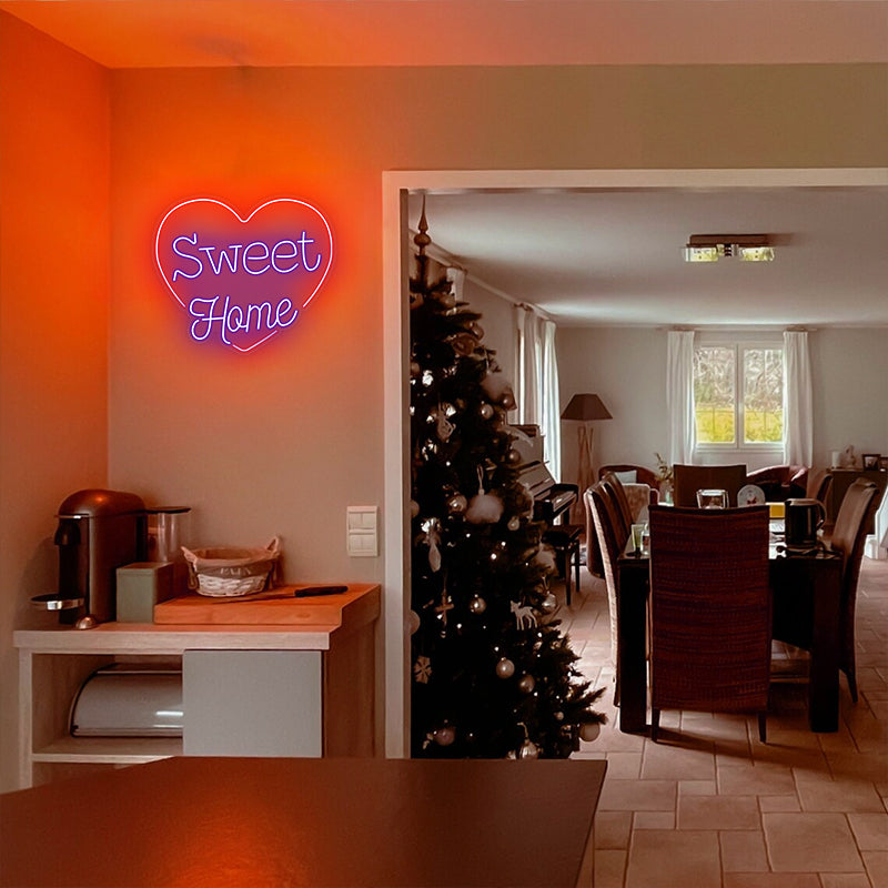 Sweet Home Neonschild für Wohnzimmer