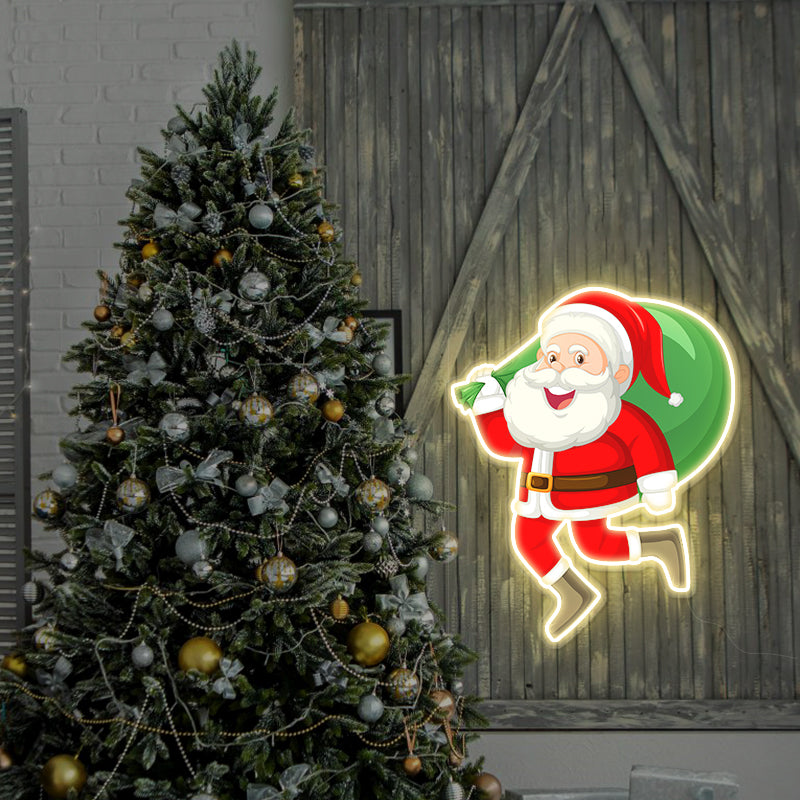 UV Printed Santa Neon Sign For Christmas