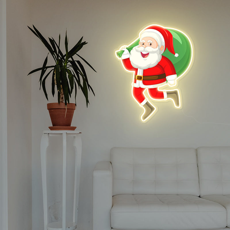 UV Printed Santa Neon Sign For Christmas