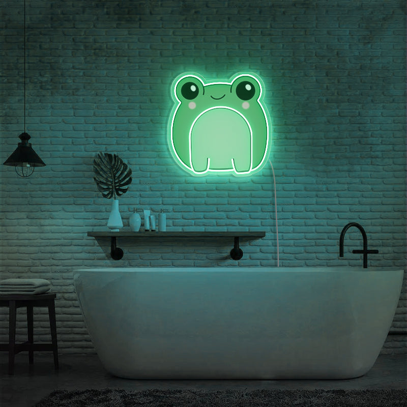 UV Printing Cute Frog Neon Sign