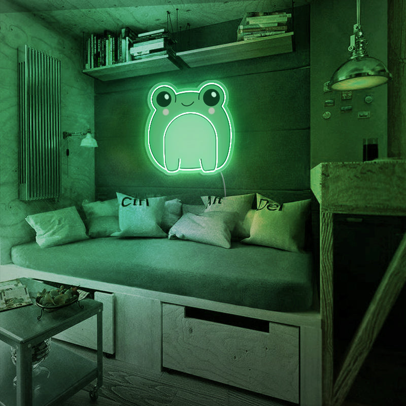 UV Printing Cute Frog Neon Sign