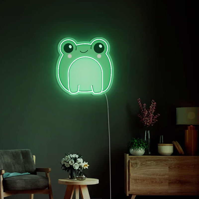 UV Printing Cute Frog Neon Sign