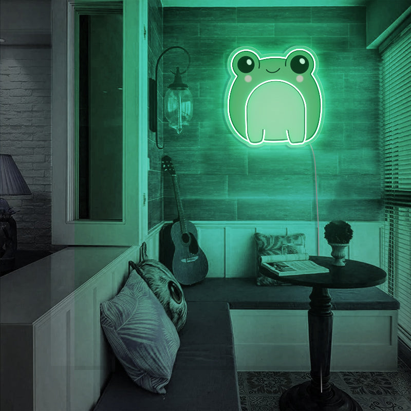 UV Printing Cute Frog Neon Sign