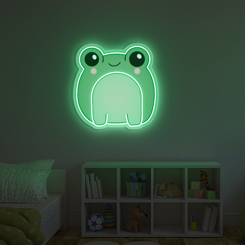 UV Printing Cute Frog Neon Sign