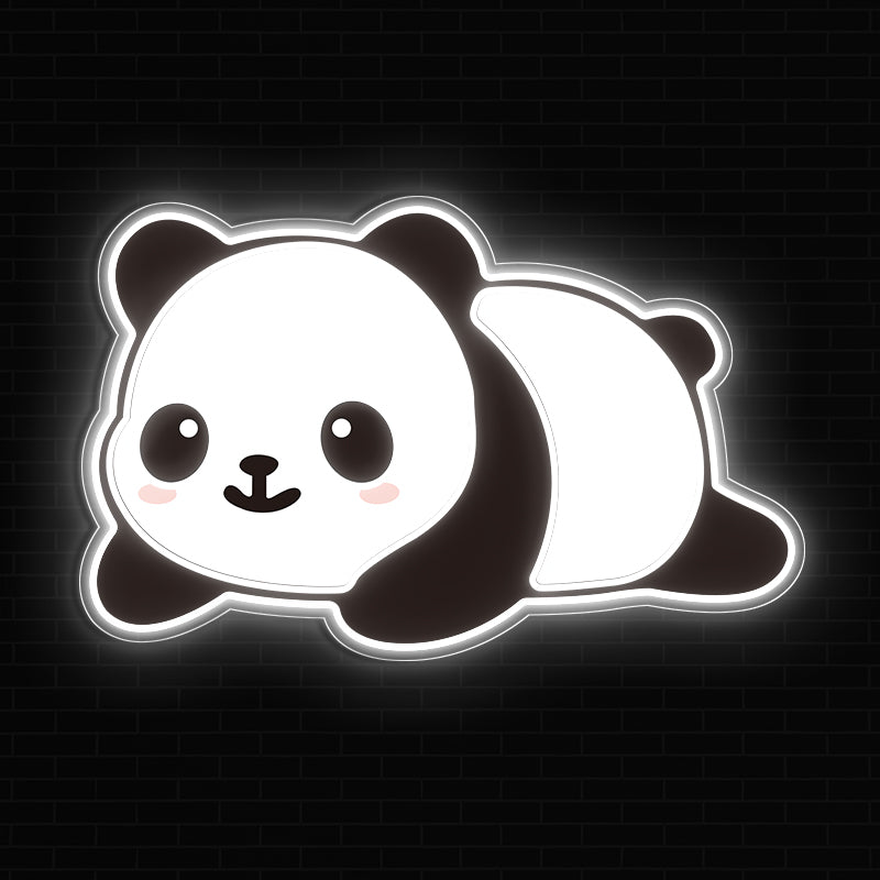 UV Printing Panda Neon Sign For Kids Room