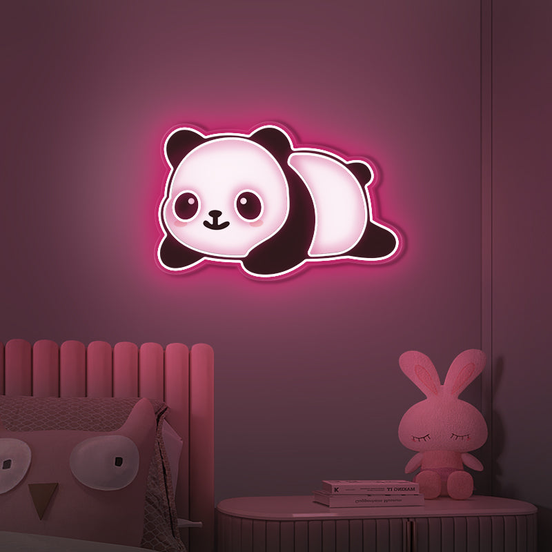 UV Printing Panda Neon Sign For Kids Room