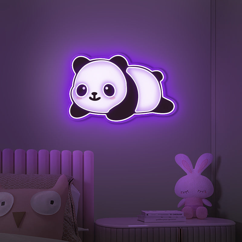 UV Printing Panda Neon Sign For Kids Room