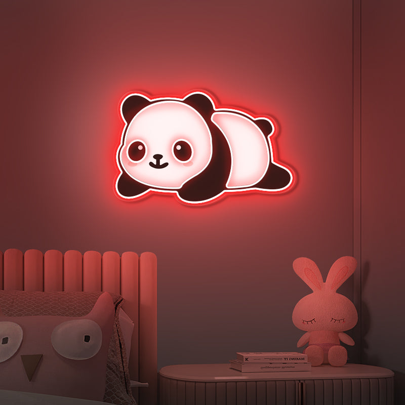 UV Printing Panda Neon Sign For Kids Room