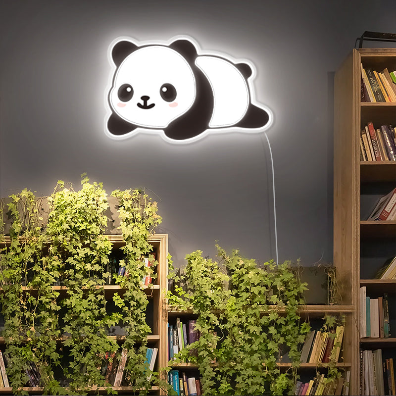 UV Printing Panda Neon Sign For Kids Room