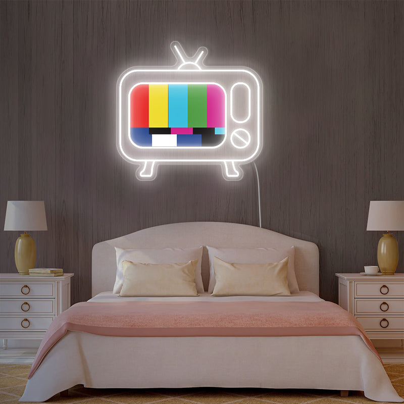UV Printing Retro TV Neon Sign For Home