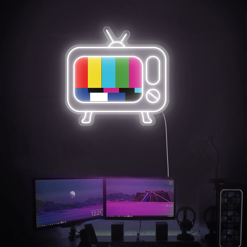 UV Printing Retro TV Neon Sign For Home