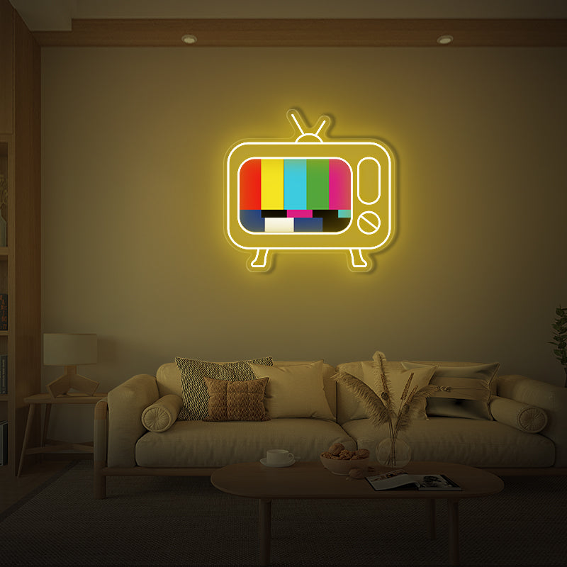 UV Printing Retro TV Neon Sign For Home