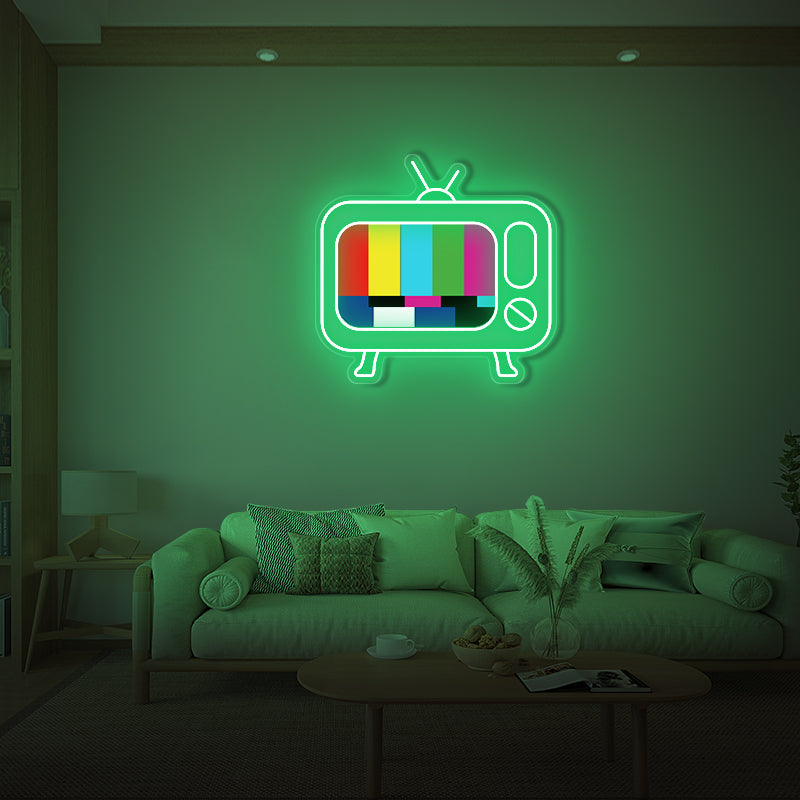 UV Printing Retro TV Neon Sign For Home