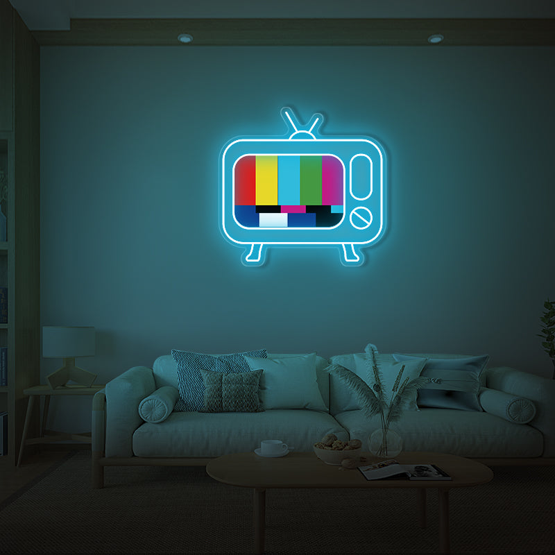 UV Printing Retro TV Neon Sign For Home