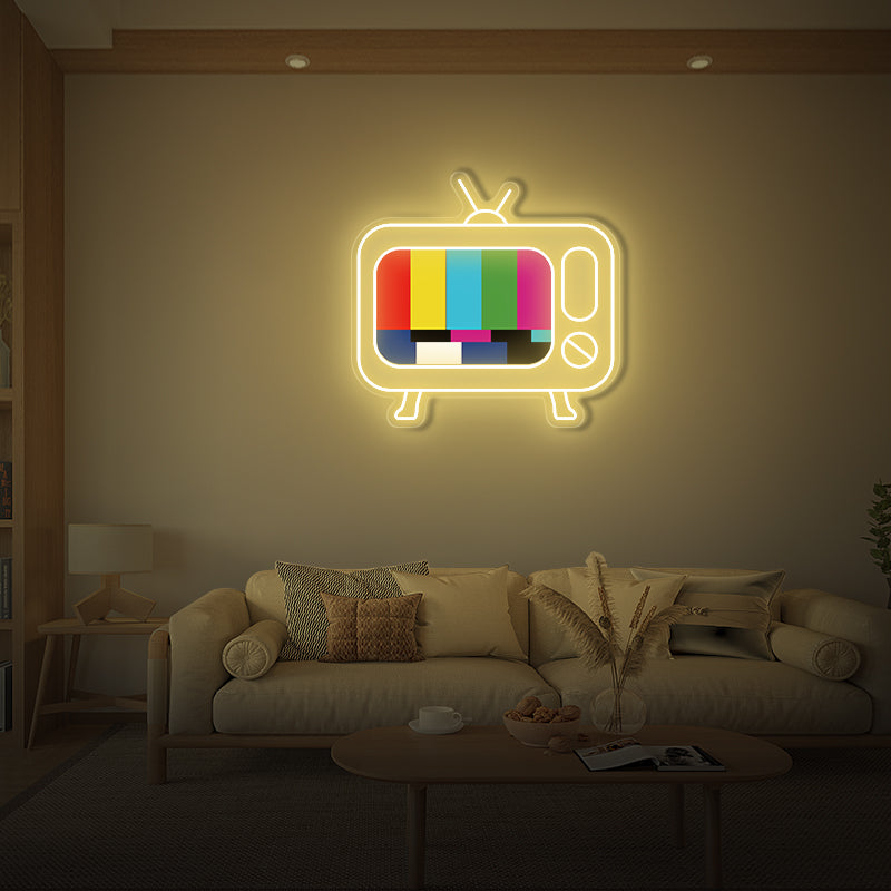 UV Printing Retro TV Neon Sign For Home