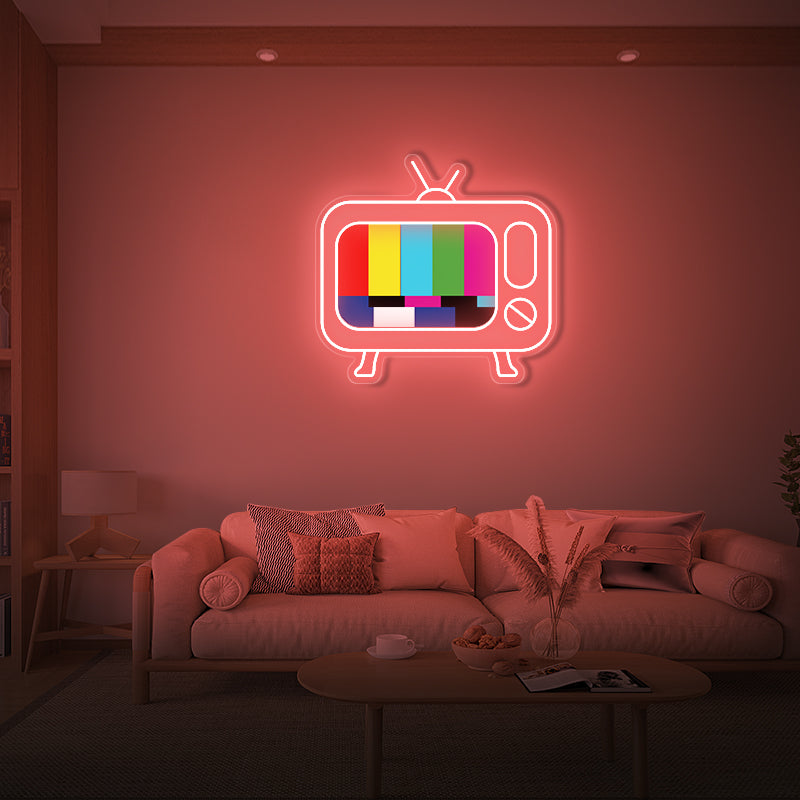 UV Printing Retro TV Neon Sign For Home