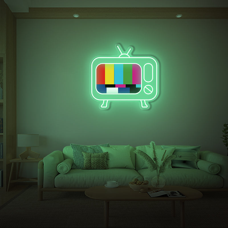 UV Printing Retro TV Neon Sign For Home