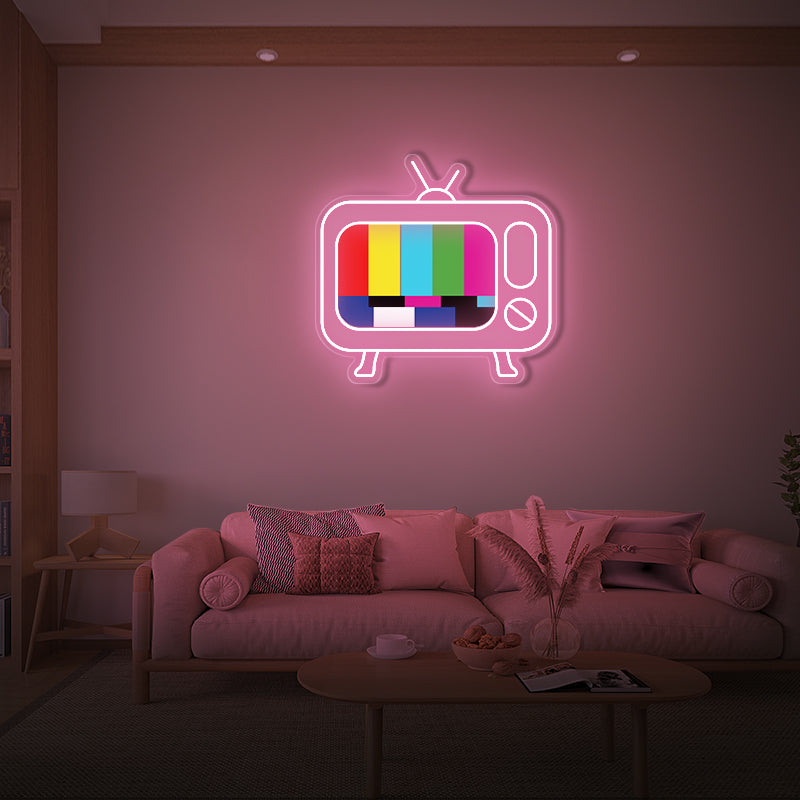 UV Printing Retro TV Neon Sign For Home