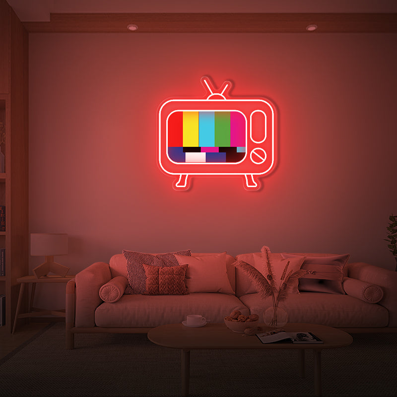 UV Printing Retro TV Neon Sign For Home