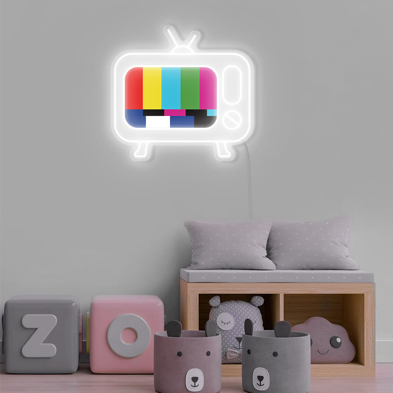 UV-Druck Retro TV Neonschild für Zuhause