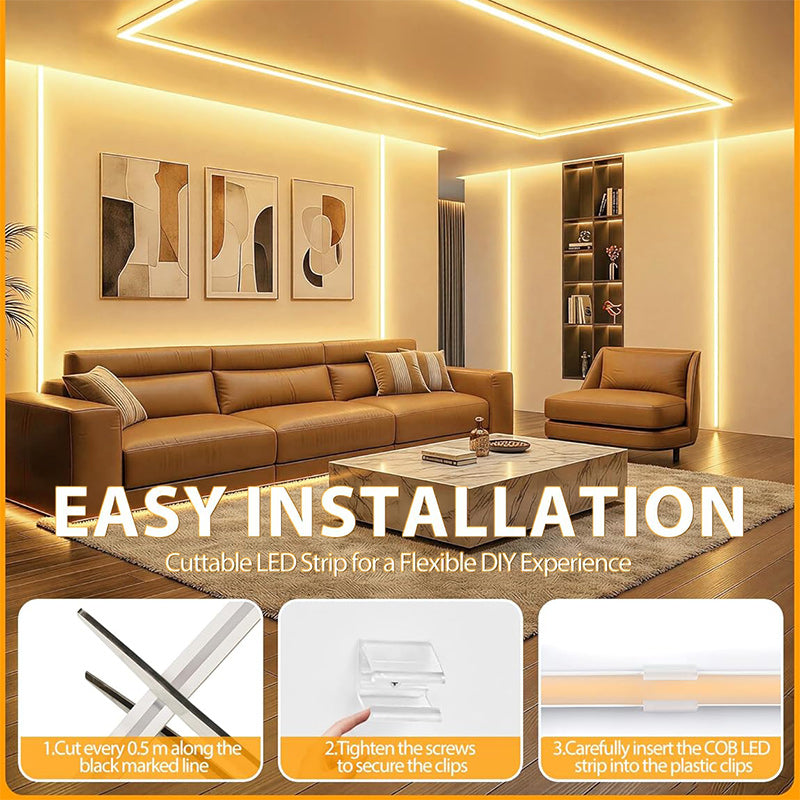 120V COB LED Strip Lights Plug-in