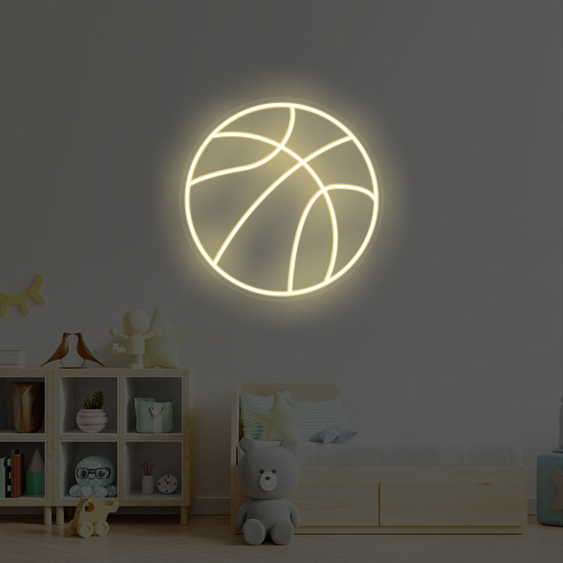 Neon Basketball Sign For Bedroom