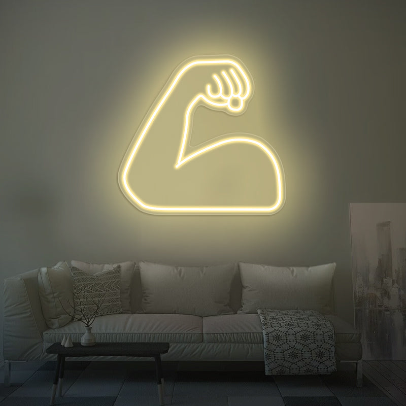 Strong Emoji Neon Sign For Room