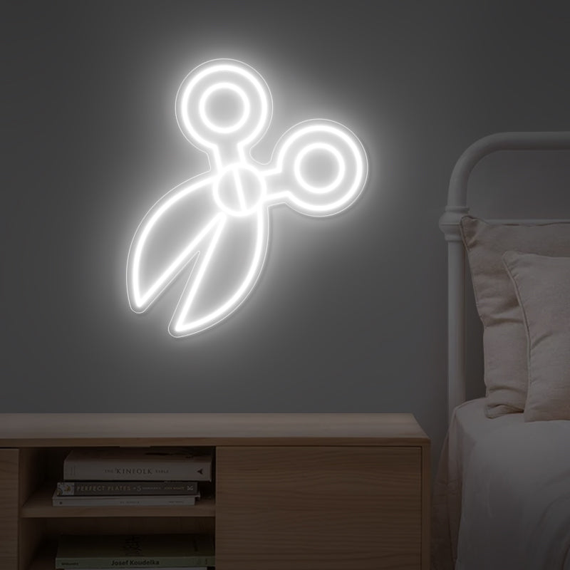 Scissors Neon Sign Wall Art For Business