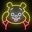 Winnie The Pooh Anime Neon Sign