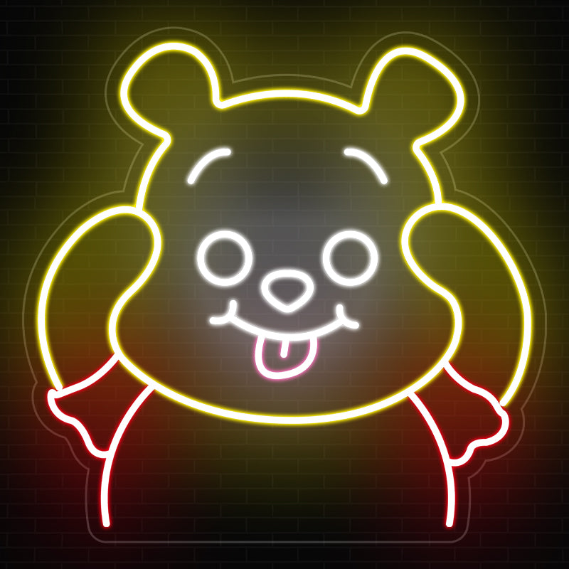 Winnie The Pooh Anime Neon Sign