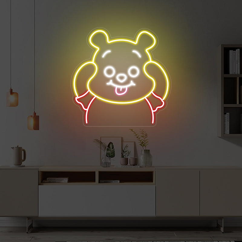 Winnie The Pooh Anime Neon Sign