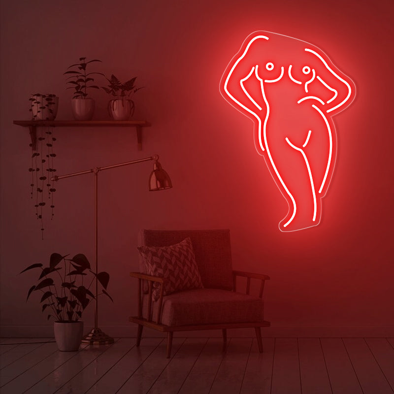 Frauen Körperform Neon Zeichen für Schlafzimmer