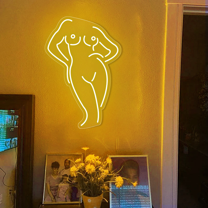 Women Body Shape Neon Sign For Bedroom