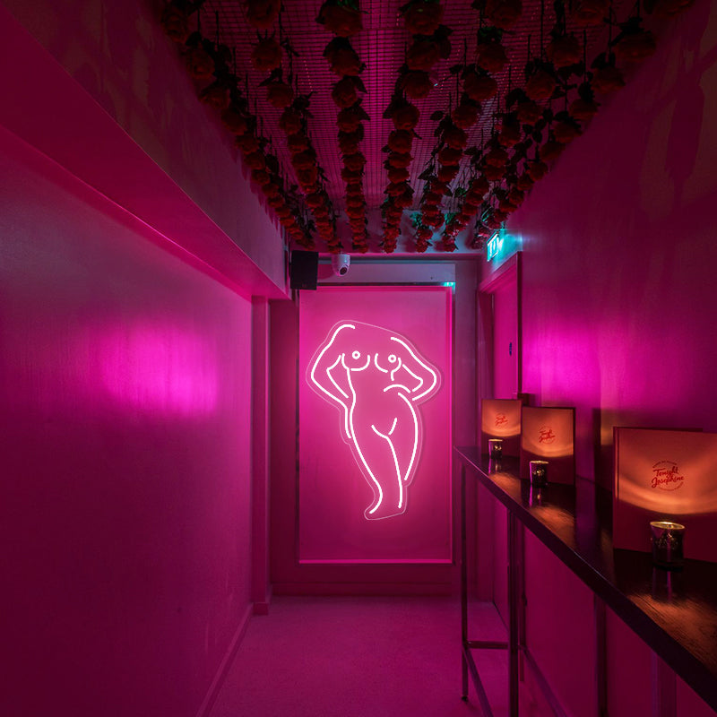 Frauen Körperform Neon Zeichen für Schlafzimmer