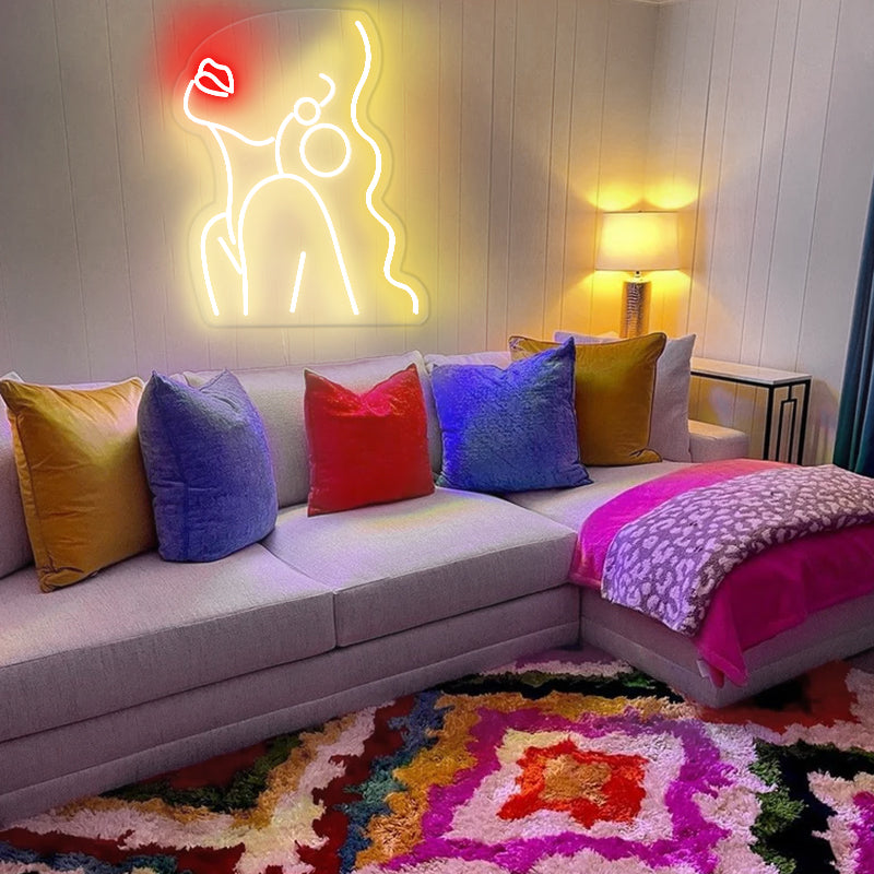 Women Shape Neon Sign For Bedroom