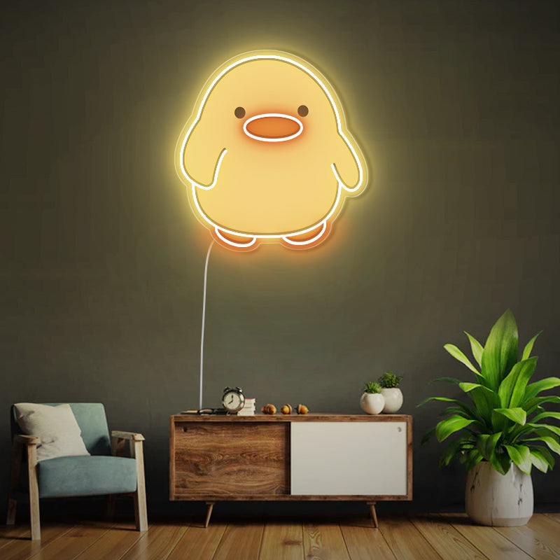 Yellow Duck Neon Sign Graffiti