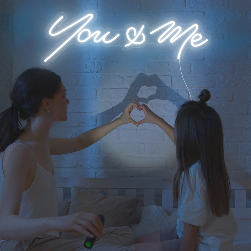 You & Me Neon Sign Decor